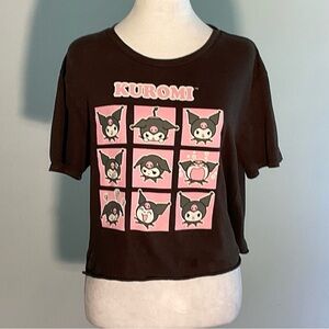 Sanrio Kuromi Emotions Size Small Black/Pink T Shirt Punk Biker Goth